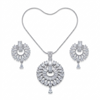 Cubic Zirconia Radial Pendant Set