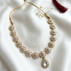 Elegant Kundan & Polki Floral Jewelry Set