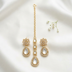 Elegant Kundan & Polki Floral Jewelry Set