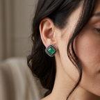 Emerald Cut Vintage Studs
