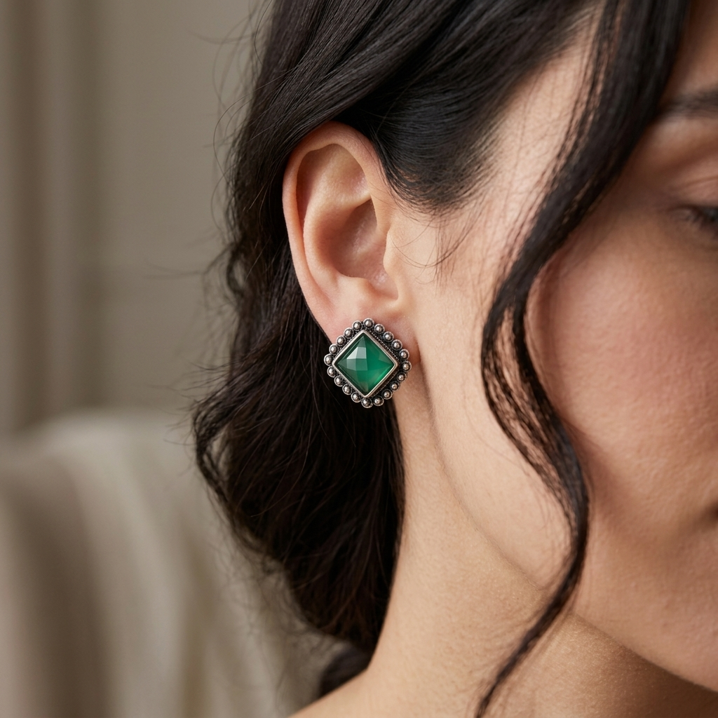 Emerald Cut Vintage Studs