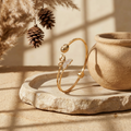 Gleaming Butterfly Open Cuff Gold-Tone Bracelet