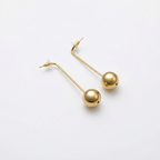 Metallic Sphere Stem Earrings