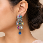 Ornate Multicolor Chandelier Earrings