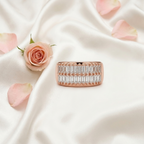 Rose Gold Baguette Cut CZ Statement Ring