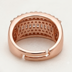 Rose Gold Baguette Cut CZ Statement Ring