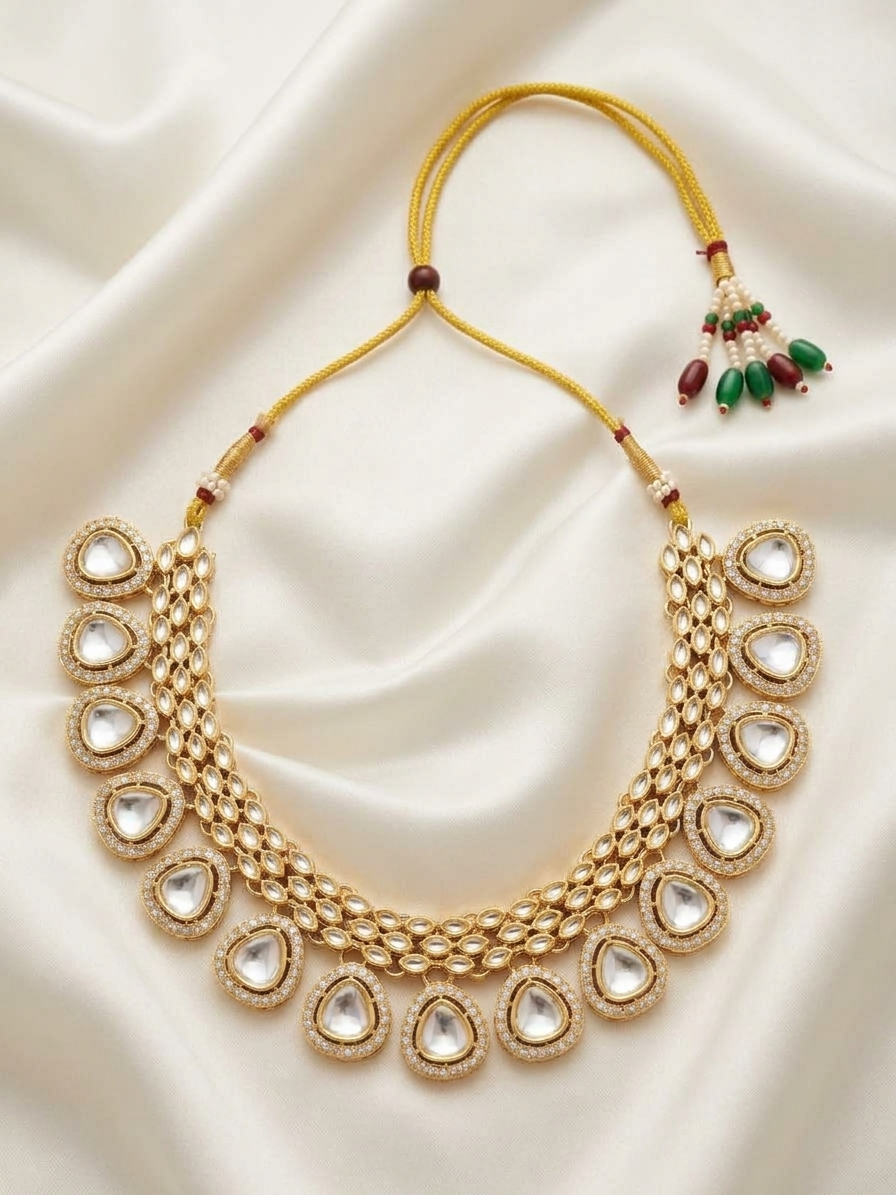 Royal Bridal Kundan & Pearl Choker Necklace Set