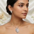 Sparkling Crystal Swirl Jewelry Set