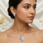 Sparkling Crystal Swirl Jewelry Set