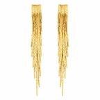 Textured Gold Fringe Earrings