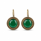 Vintage Emerald Green Drop Earrings