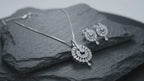Cubic Zirconia Radial Pendant Set